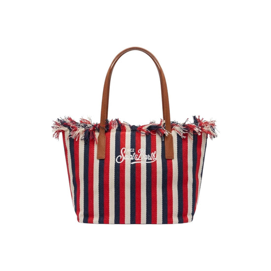 City Bag in canvas a righe CBMF001 01108L MC2 SAINT BARTH 
