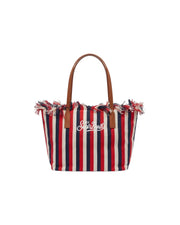 City Bag in canvas a righe