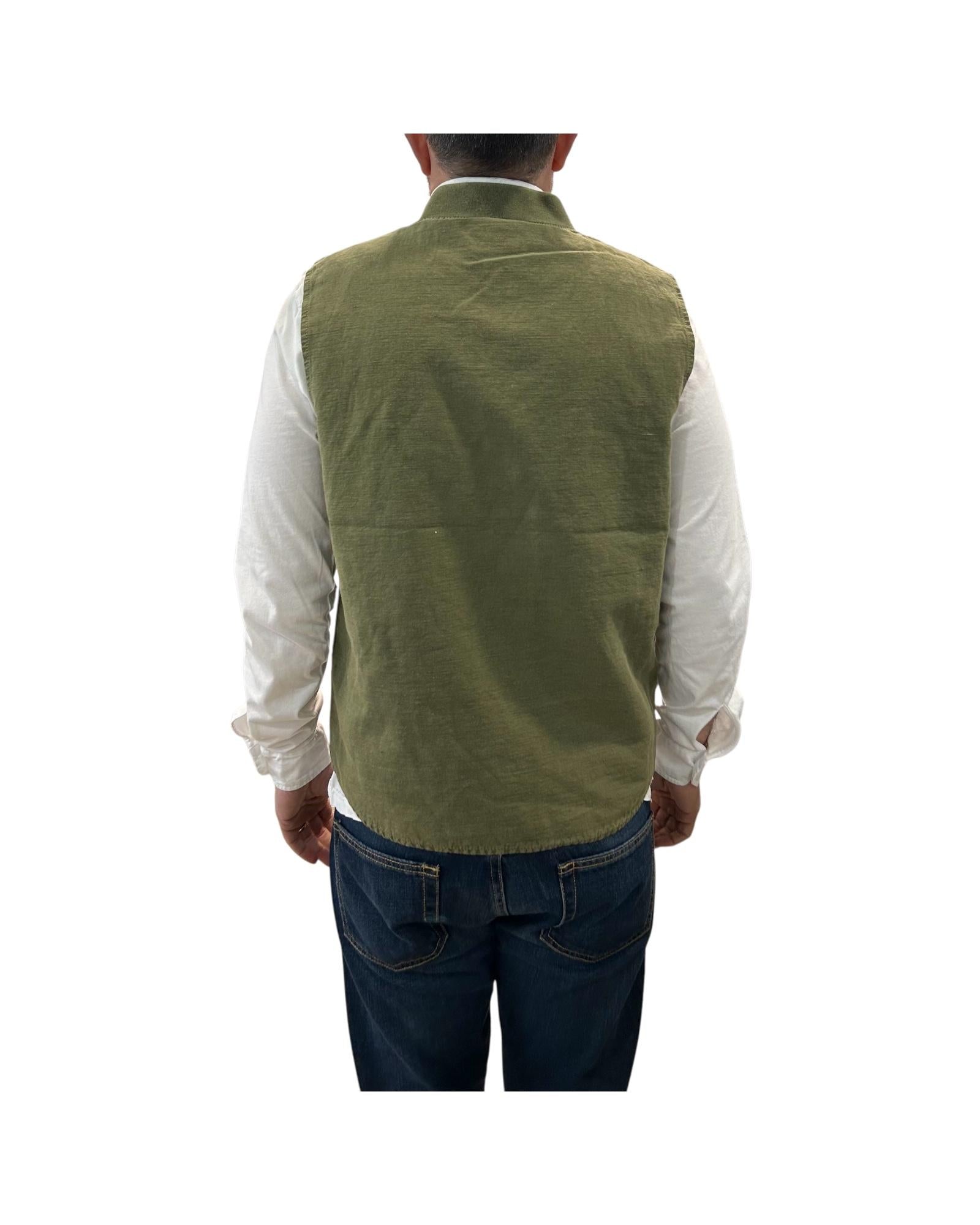 Gilet misto lino Military 6511 MILITARY BL'KER 