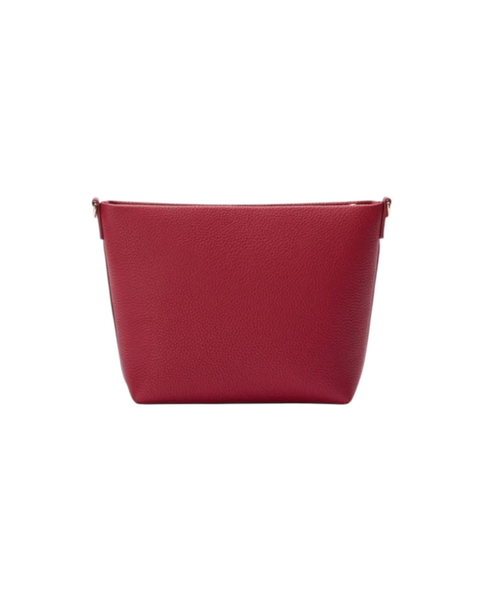Borsa Aline Bag in pelle martellata Rosso ciliegia ALI0034 00777I MC2 SAINT BARTH 