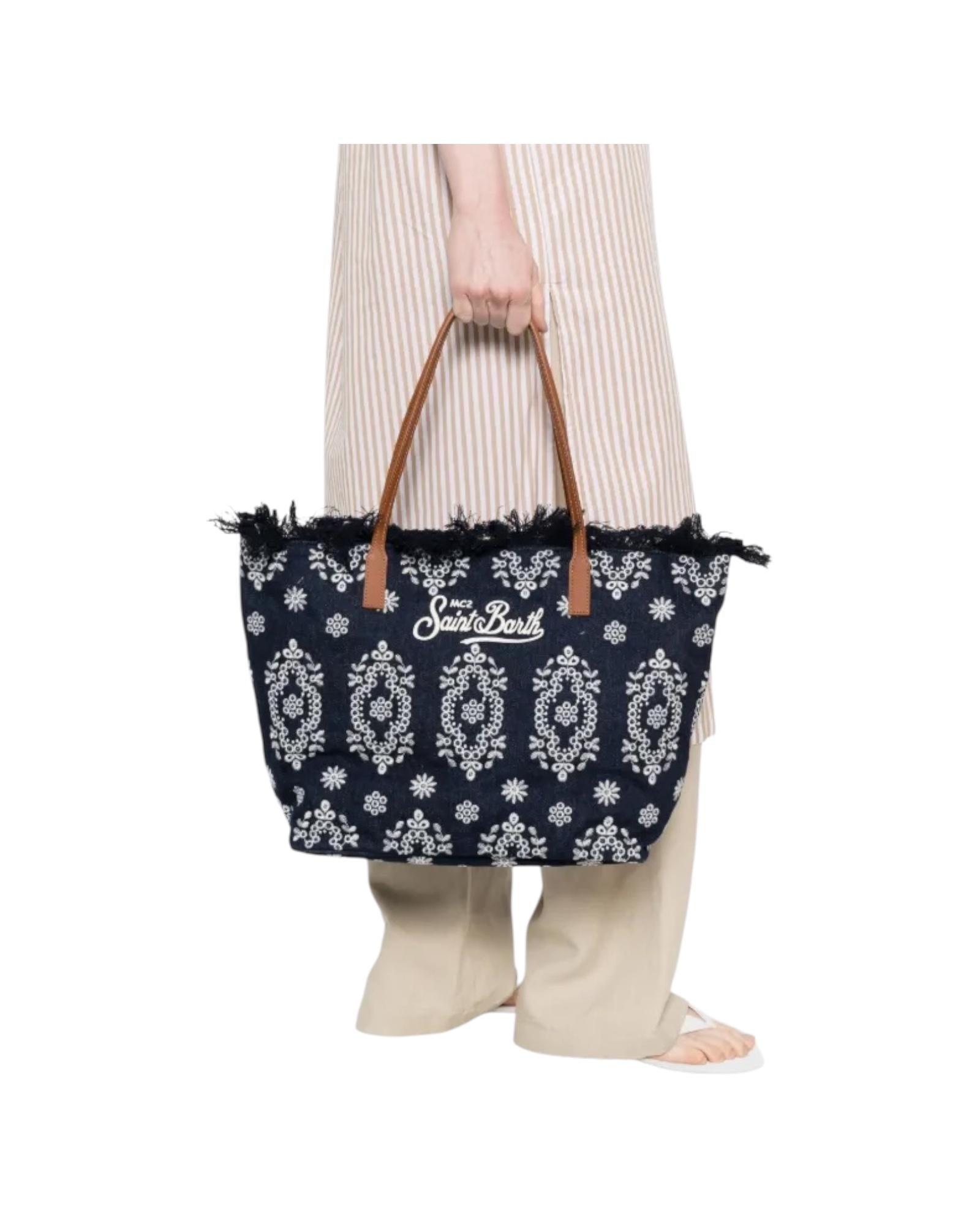 City Bag in canvas Denim dark CBMF001 01773L MC2 SAINT BARTH 