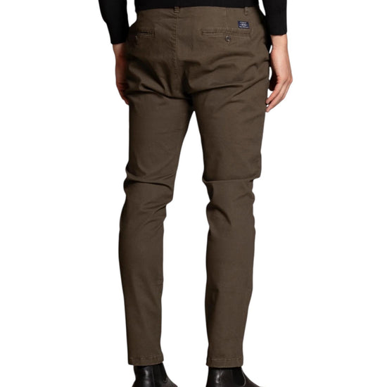 Pantalone in twill stretch Green BRYAN TWSC06 IMPURE 