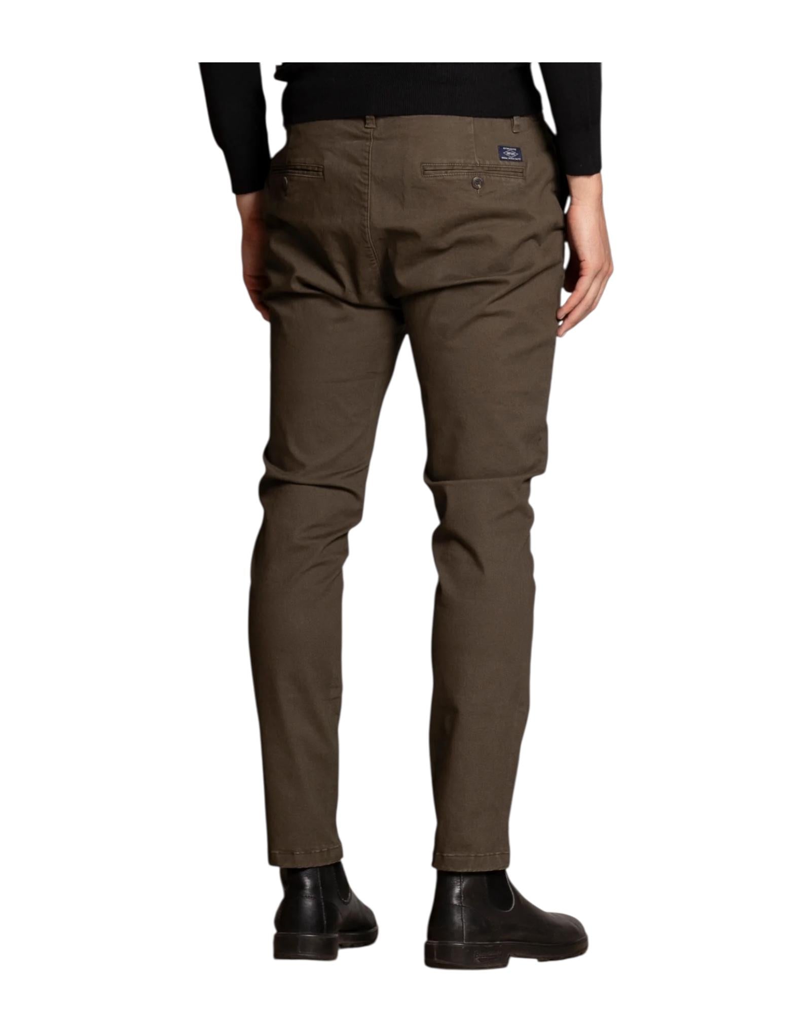 Pantalone in twill stretch Green BRYAN TWSC06 IMPURE 