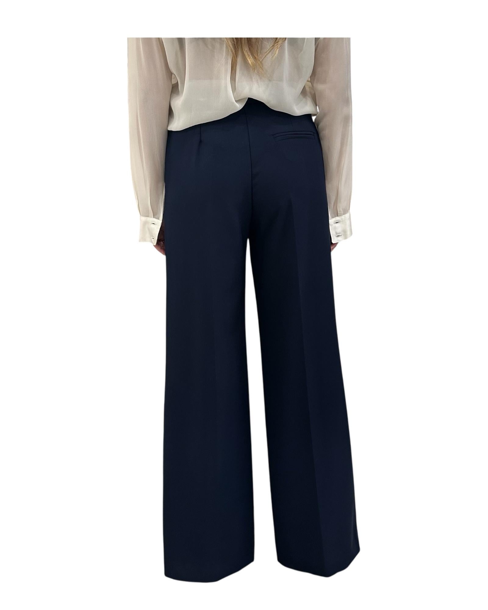 Pantalone a palazzo Blu PCB P032 004 haveone
