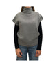 Gilet Over collo alto in cashemre Grigio