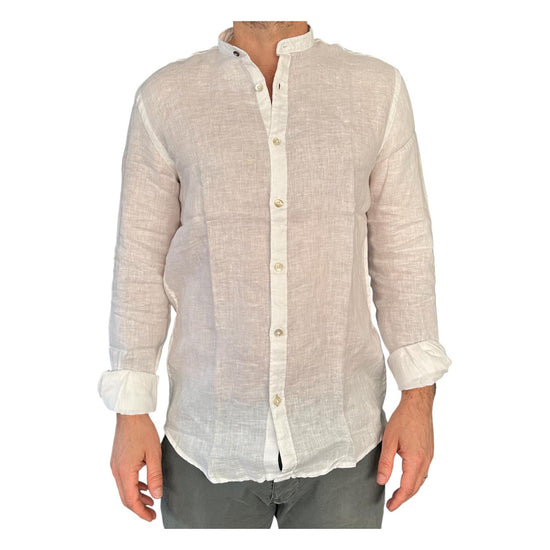 Camicia uomo in lino White AU25S06CA LINEN YD WHITE ALLEY DOCKS 