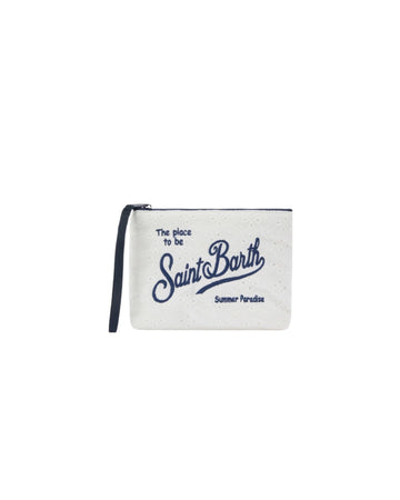 Pochette Aline in cotone Sangallo Bianca ALI0045 00238L MC2 SAINT BARTH 