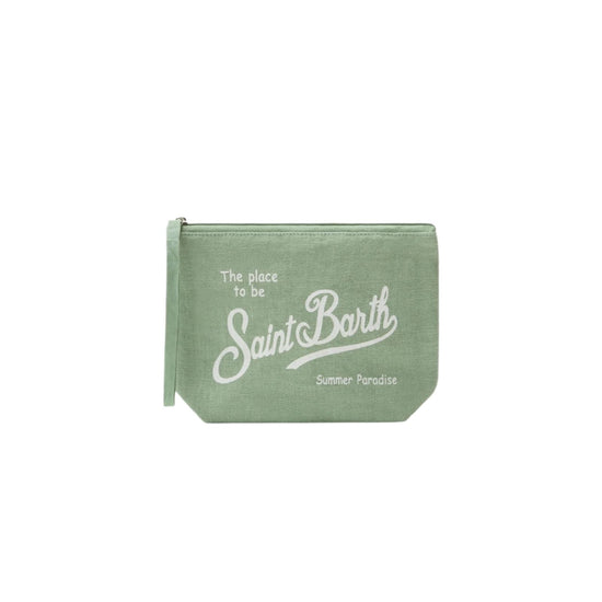 Pochette Aline in lino Sage ALI0004 00265L MC2 SAINT BARTH 