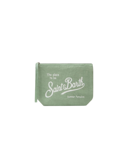 Pochette Aline in lino Sage ALI0004 00265L MC2 SAINT BARTH 