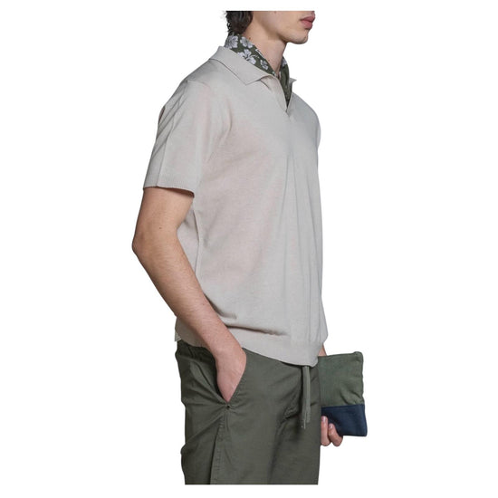 Polo skipper in cotoe Crepe Ecru CLARK CRPC56 IMPURE 