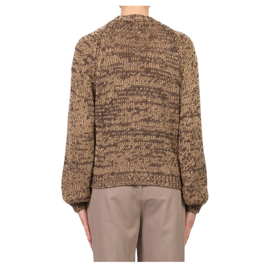Cardigan con bottone gioiello Cioccolato JIT Q008 232 HAVEONE 