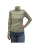 Maglia dolcevita in cashmere righe Grigio-giada