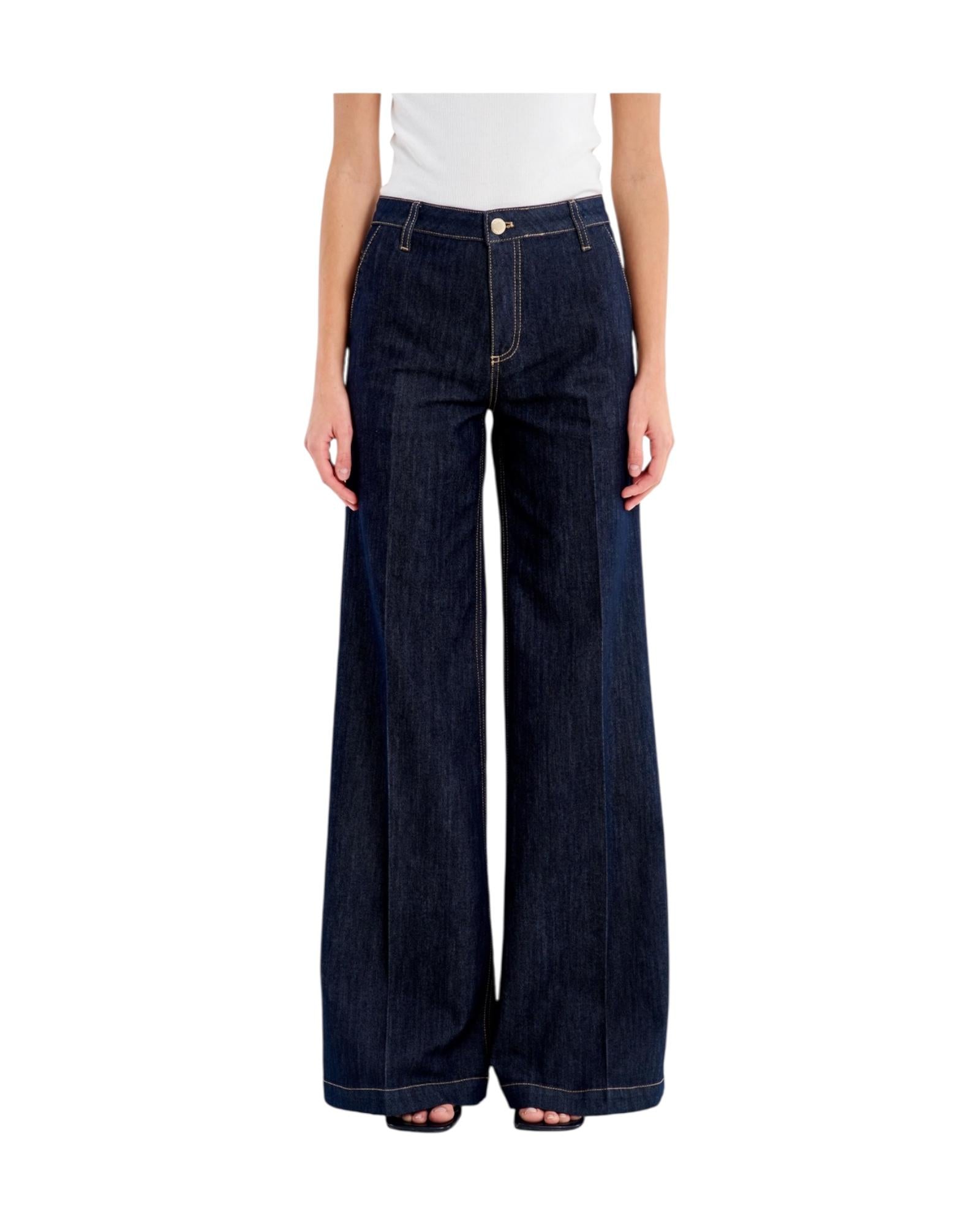 Jeans Elena Wide leg Rinse DAB5162 DENIM RINSE VICOLO 