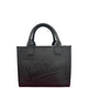 Borsa Vanity Midi in pelle martellata Nero
