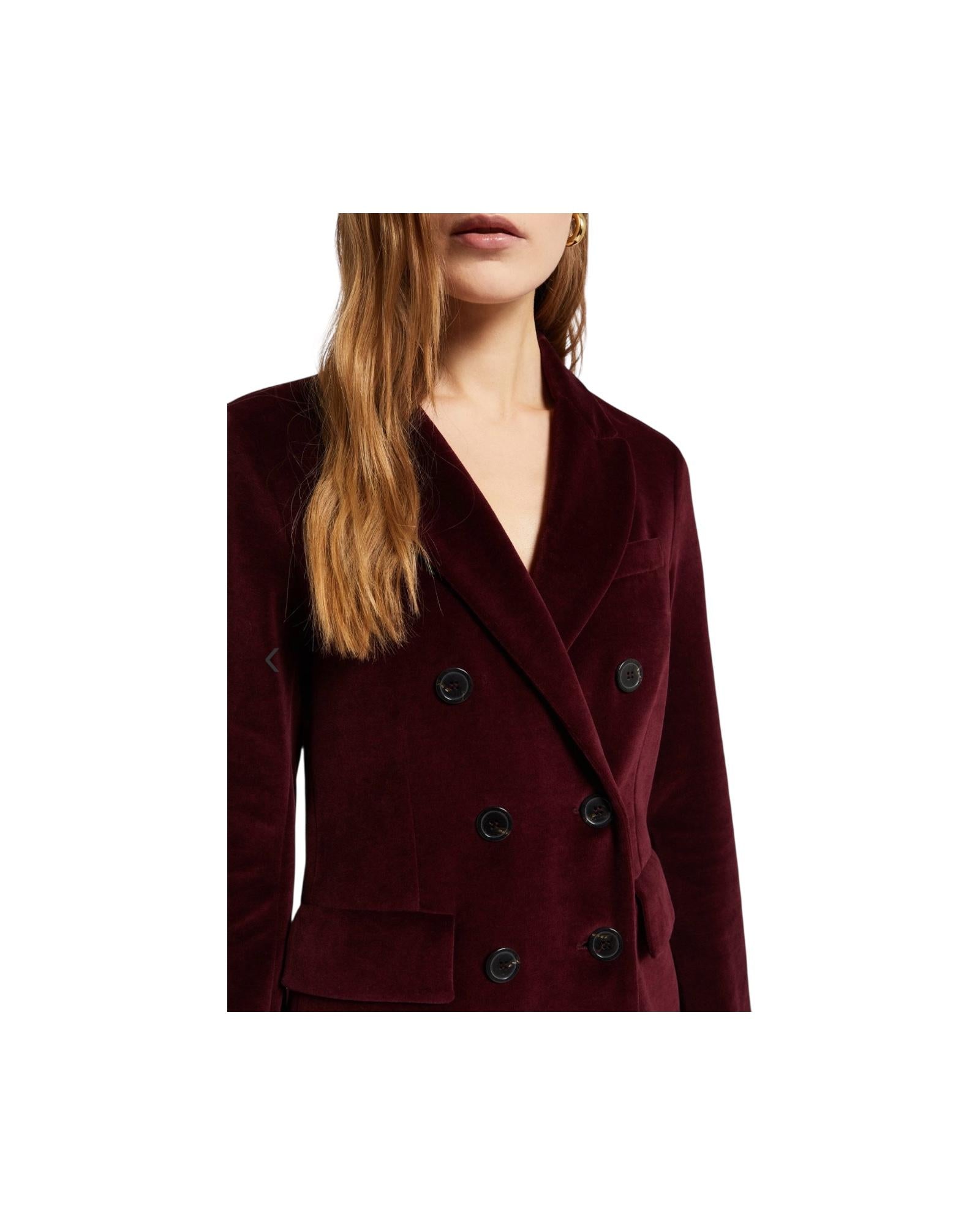 Giacca Doppiopetto velluto Rouge noir CHX DG6157 ROUGE NOIR OTTOD'AME 