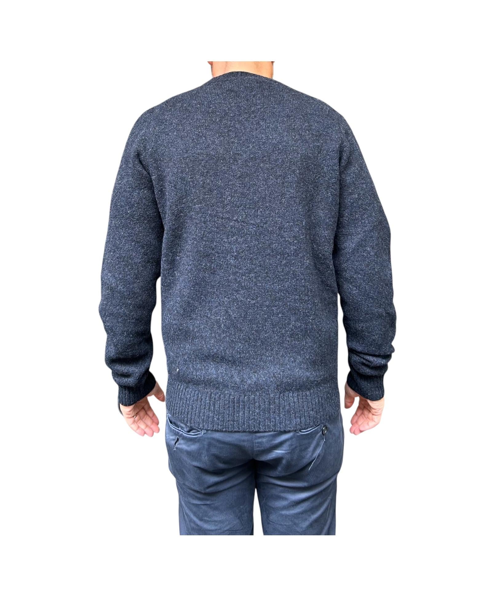 Maglione girocollo in lana Navy W9001 NAVY BL'KER 