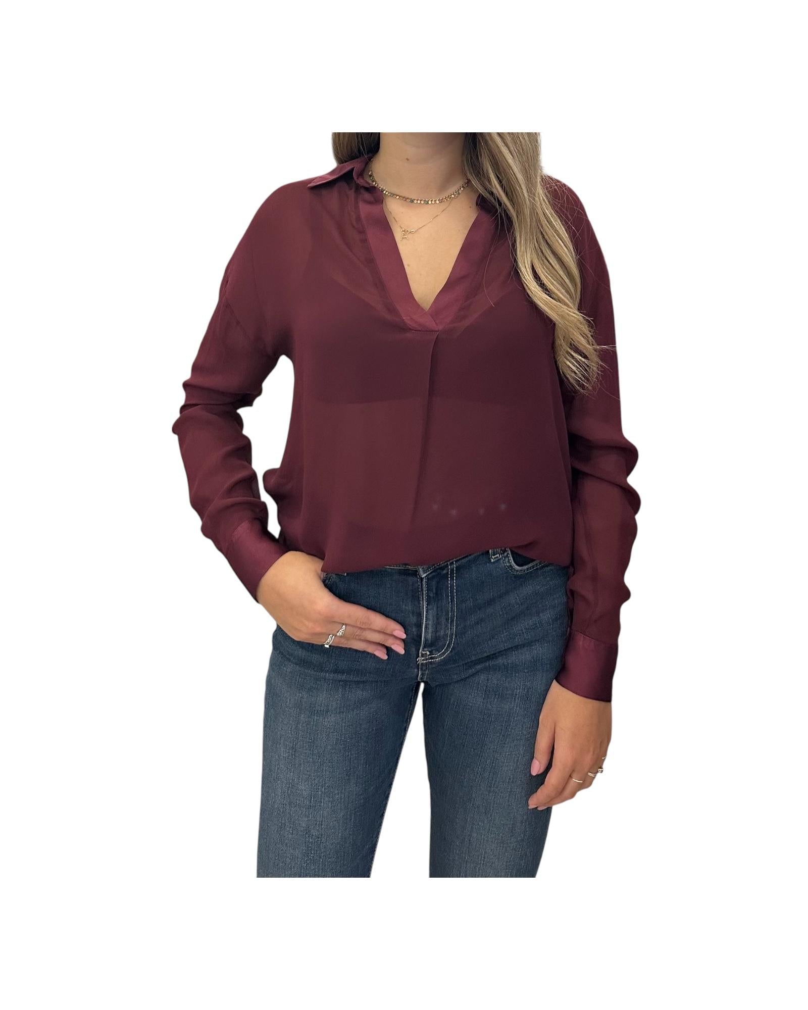 Blusa in viscosa Ciliegia CWG P004 261 haveone 
