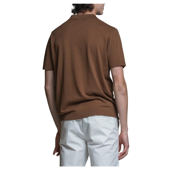 Polo skipper in cotone Crepe Chocolate CLARK CRP157 IMPURE 