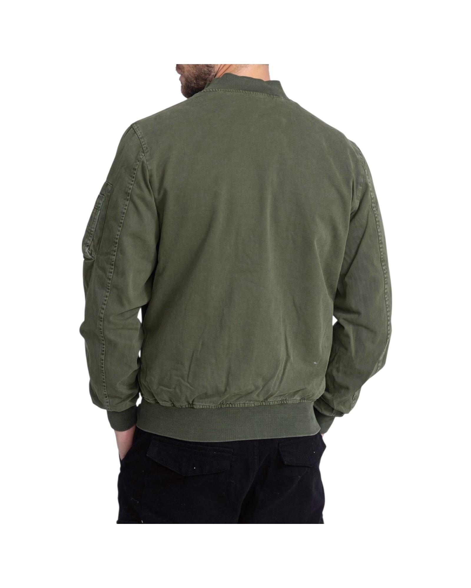 Bomber in canvas di cotone Kaki BMMACB6 KAKI BOMBERS ORIGINAL 