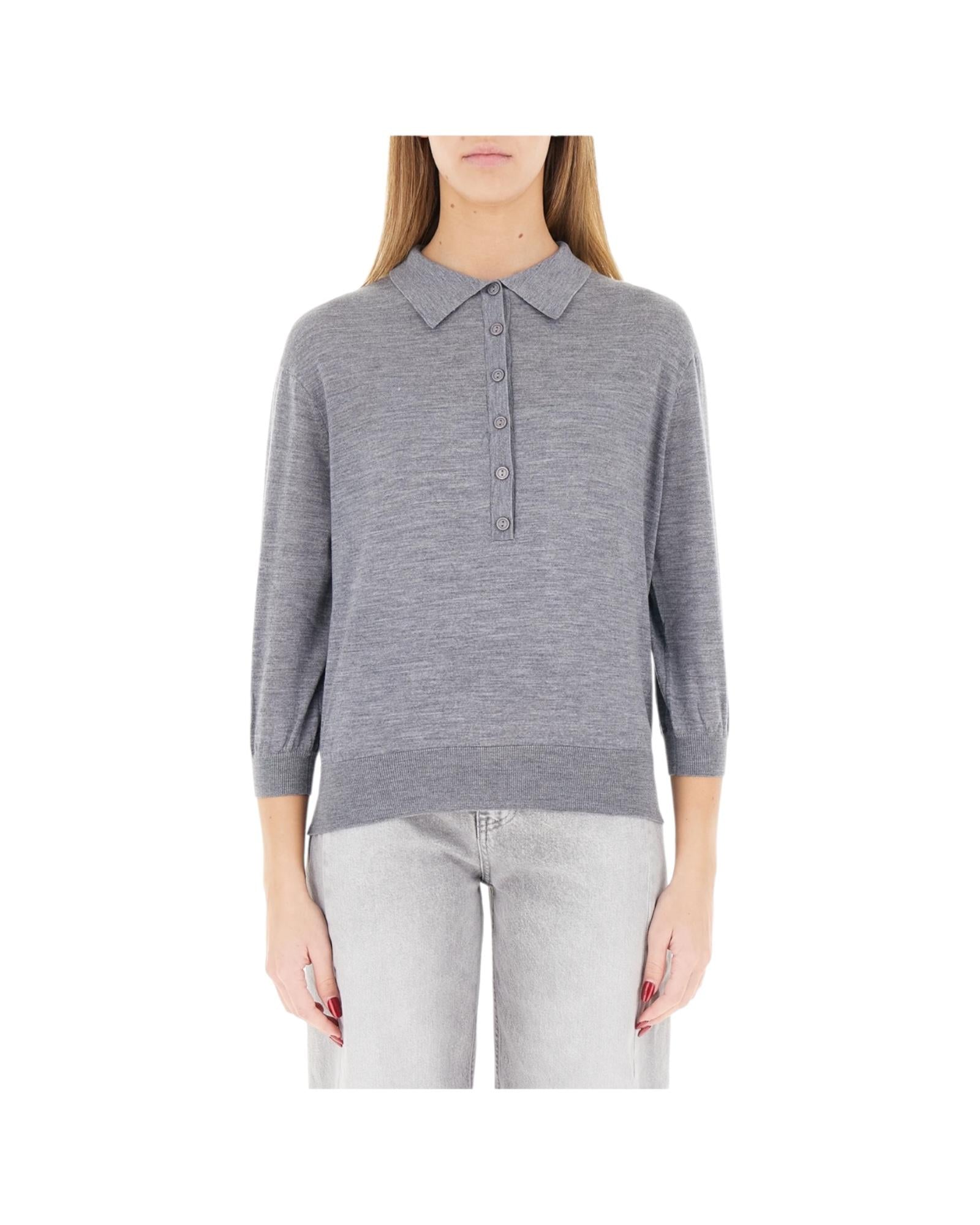 Polo manica 3/4 Grigio melange 22064AB GRIGIO MELANGE VICOLO 