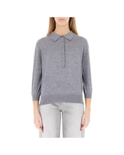 Polo manica 3/4 Grigio melange