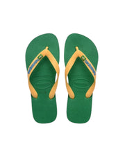 Havaianas Brasil Logo Green yesllow