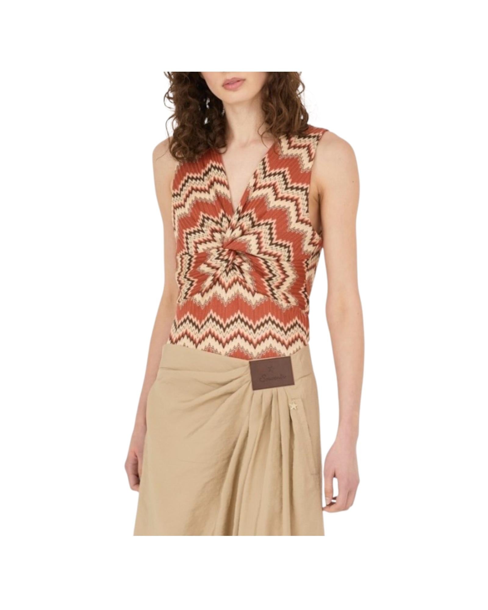 Body con motivo geometrico Multicolor F39X1539 MULTICOLOR SOUVENIR 