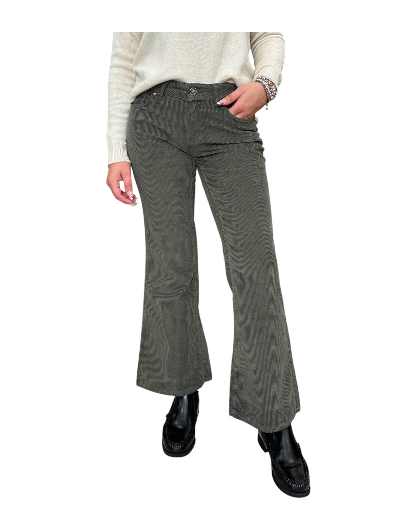 Pantalone Bellona in velluto Militare BELLONA 5 MILITARE God save denim