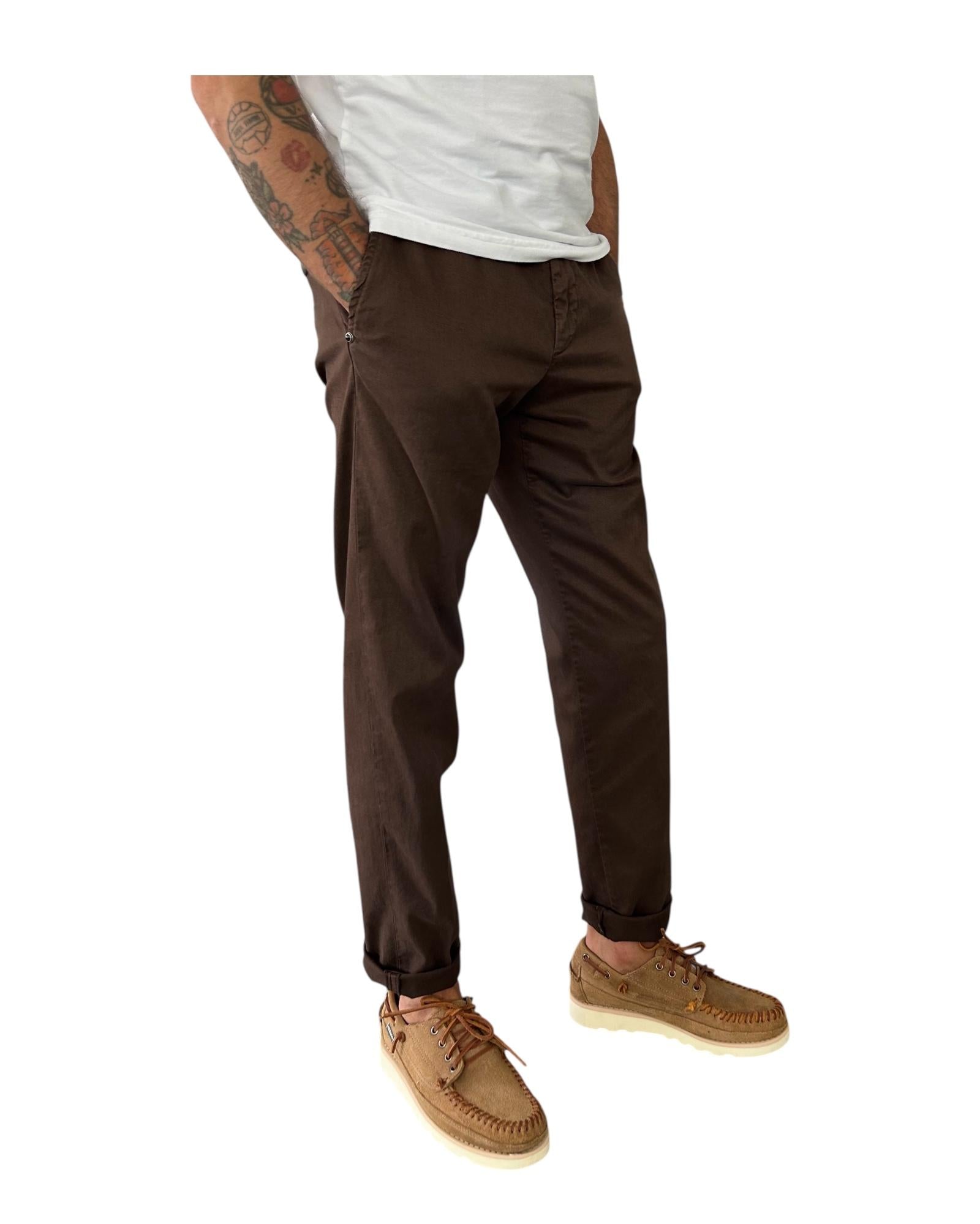Pantalaccio in cotone Testa di moro 25WSU66273 81 WHITESAND 