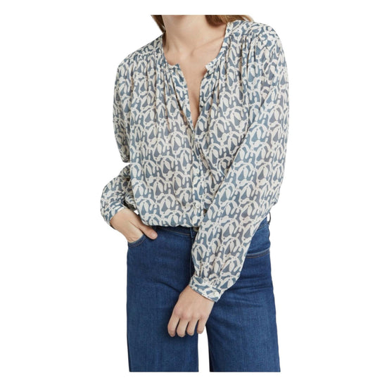 Camicia donna in cotone stampato. ALD DC5118 STONE WASH OTTOD'AME 