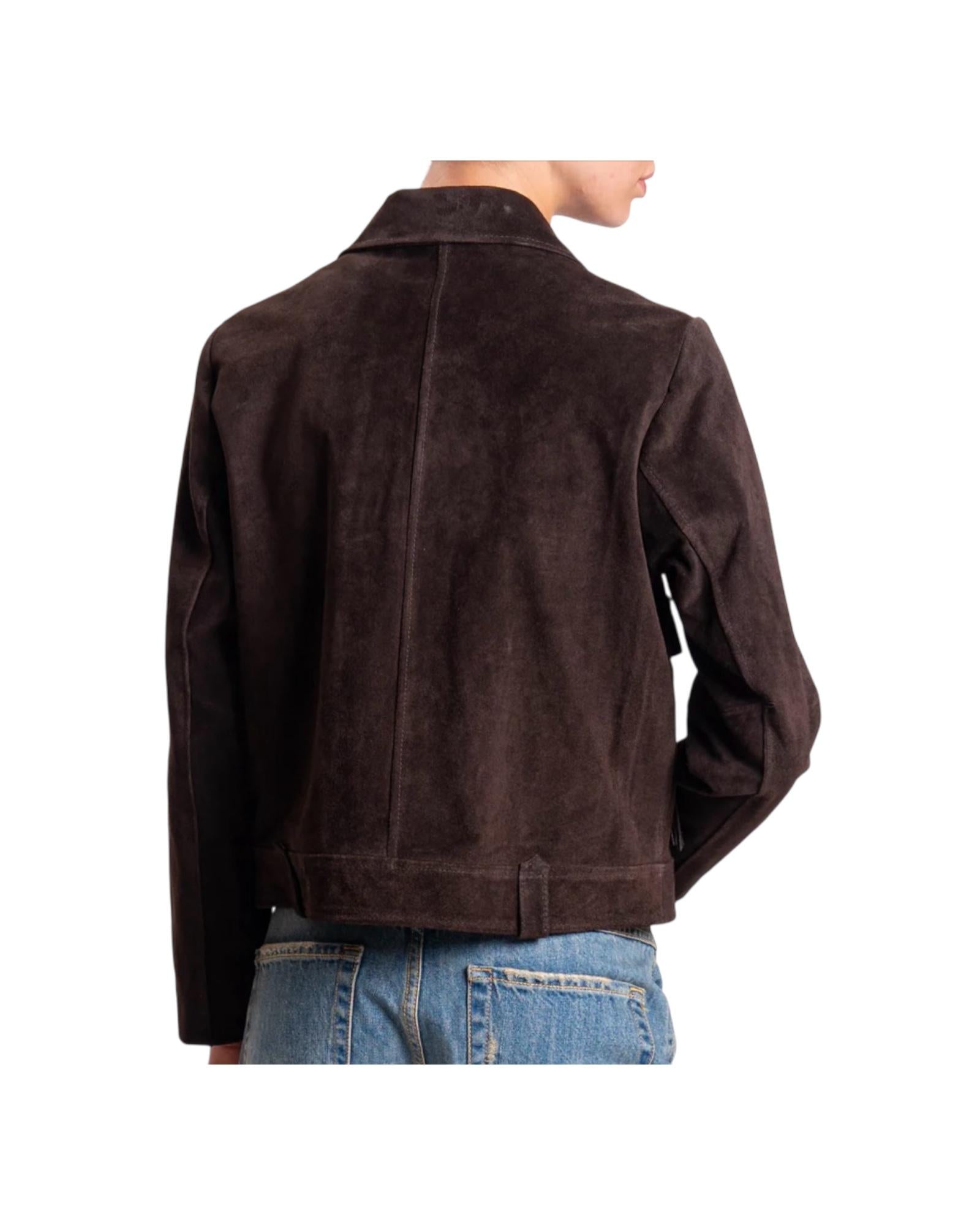 Giacca scamosciata in vera pelle Moro TF0328 MORO VICOLO