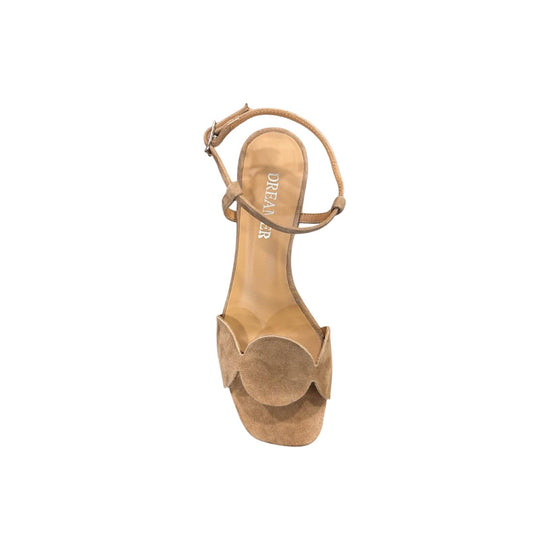 Sandalo con tacco in pelle scamosciata Camel 167 CAMOSCIO CAMEL DREAMER 