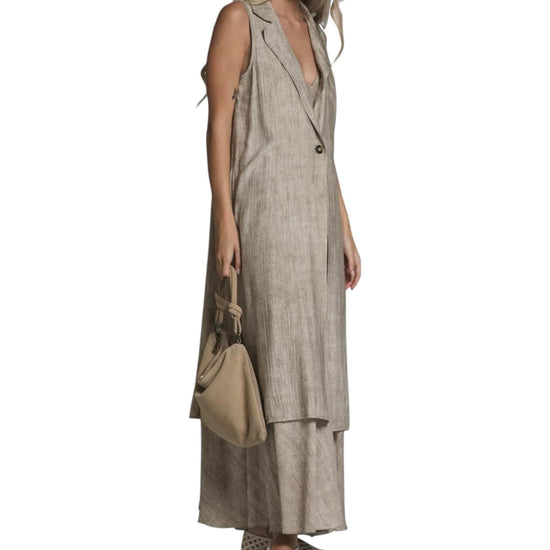 Gilet lungo Beige JENNY RAYC51 IMPURE 