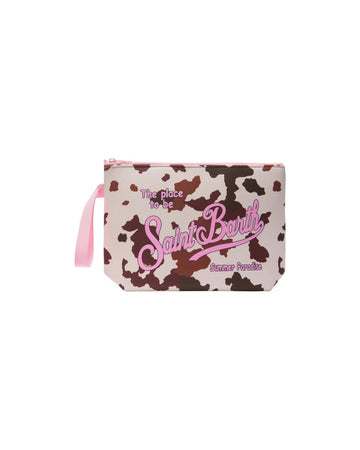 Pochetet Aline L in scuba con stampa animalier Muccata ALI0021 00274L MC2 SAINT BARTH 