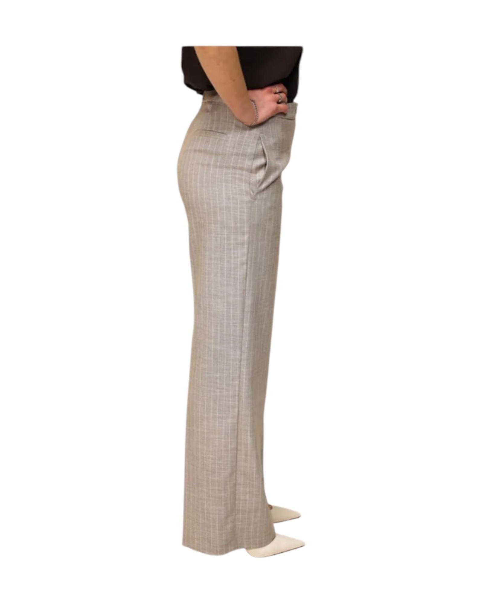 Pantalone Palazzo Gessato TAB0227 BEIGE VICOLO 