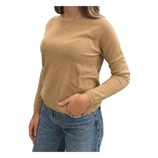 Maglia in Lana merino Camel MS39 0003 Since're Paris 