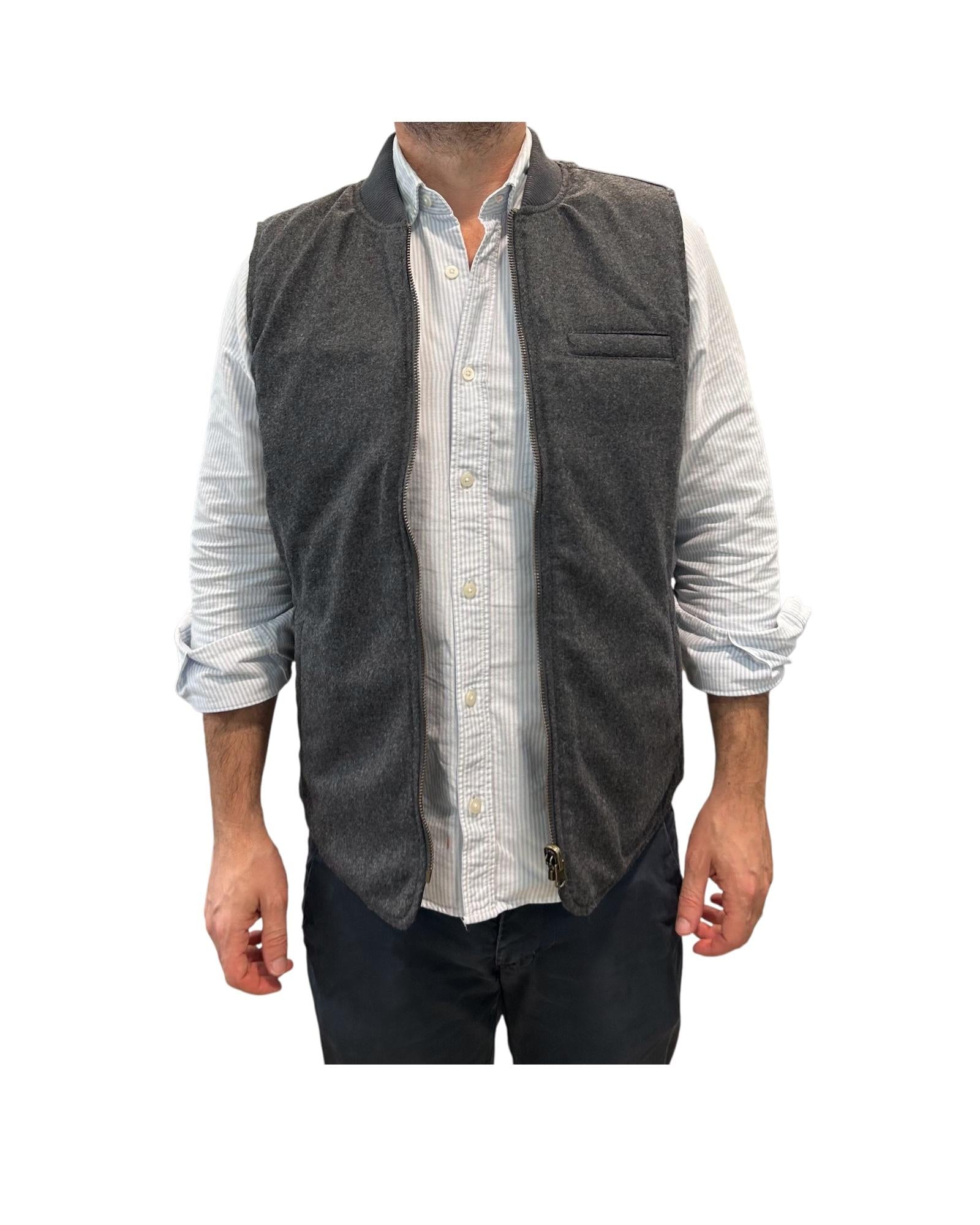 Gilet in lana reversibile Grey W5020 GREY BL'KER 