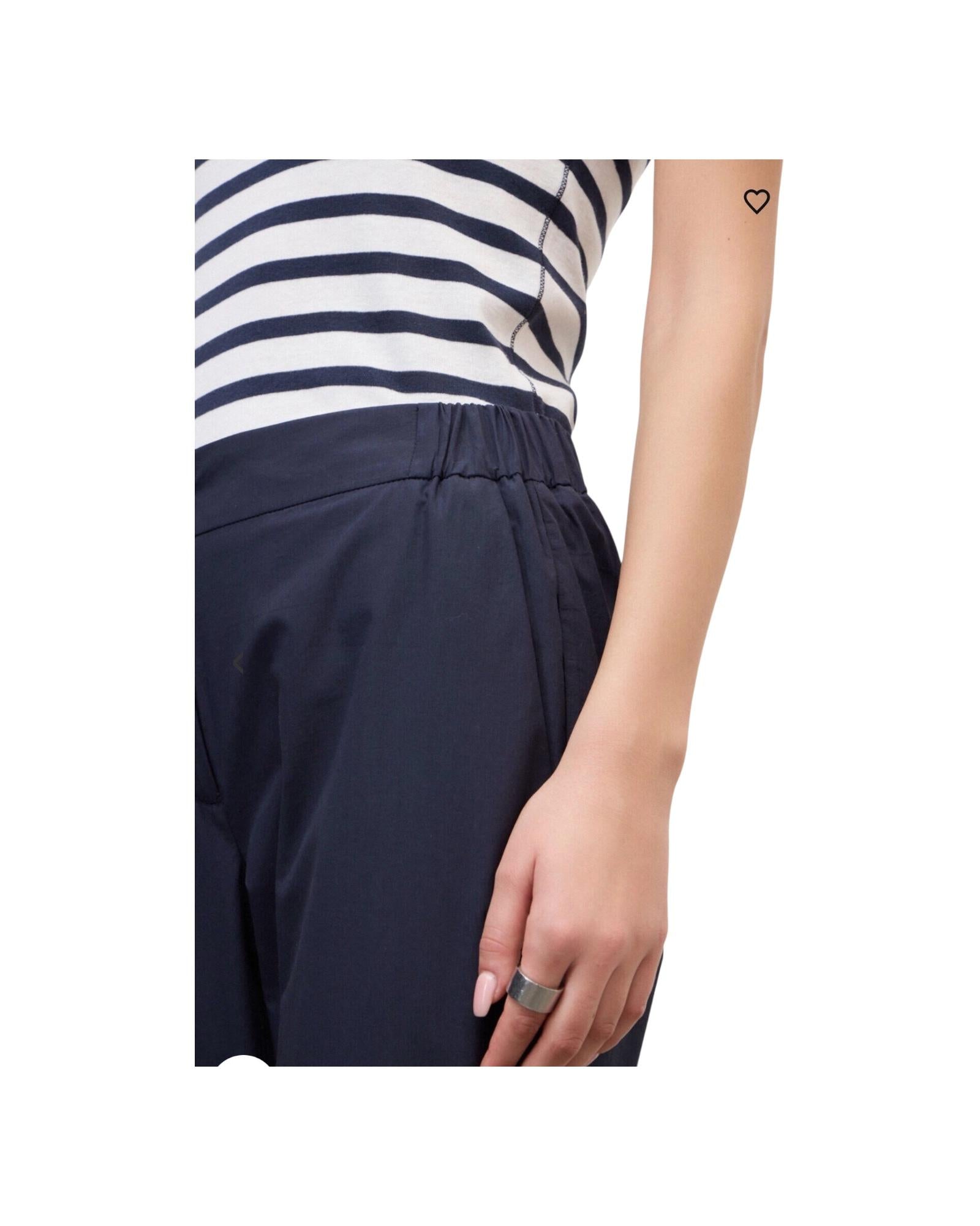Pantalone carrot in popeline Night PCH DP9740 NIGHT OTTOD'AME 