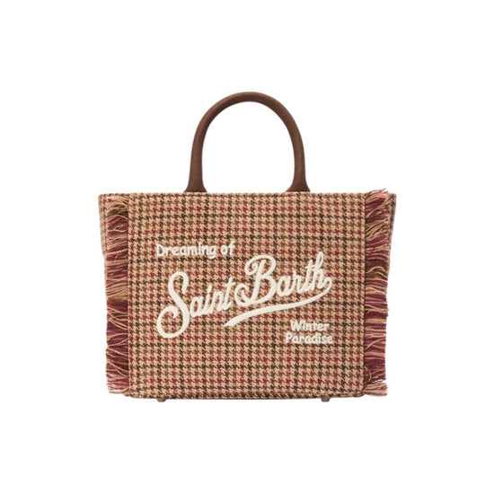 Borsa a mano Vanity Mini Wool in misto lana bordeaux VAMI023 00282I MC2 SAINT BARTH 
