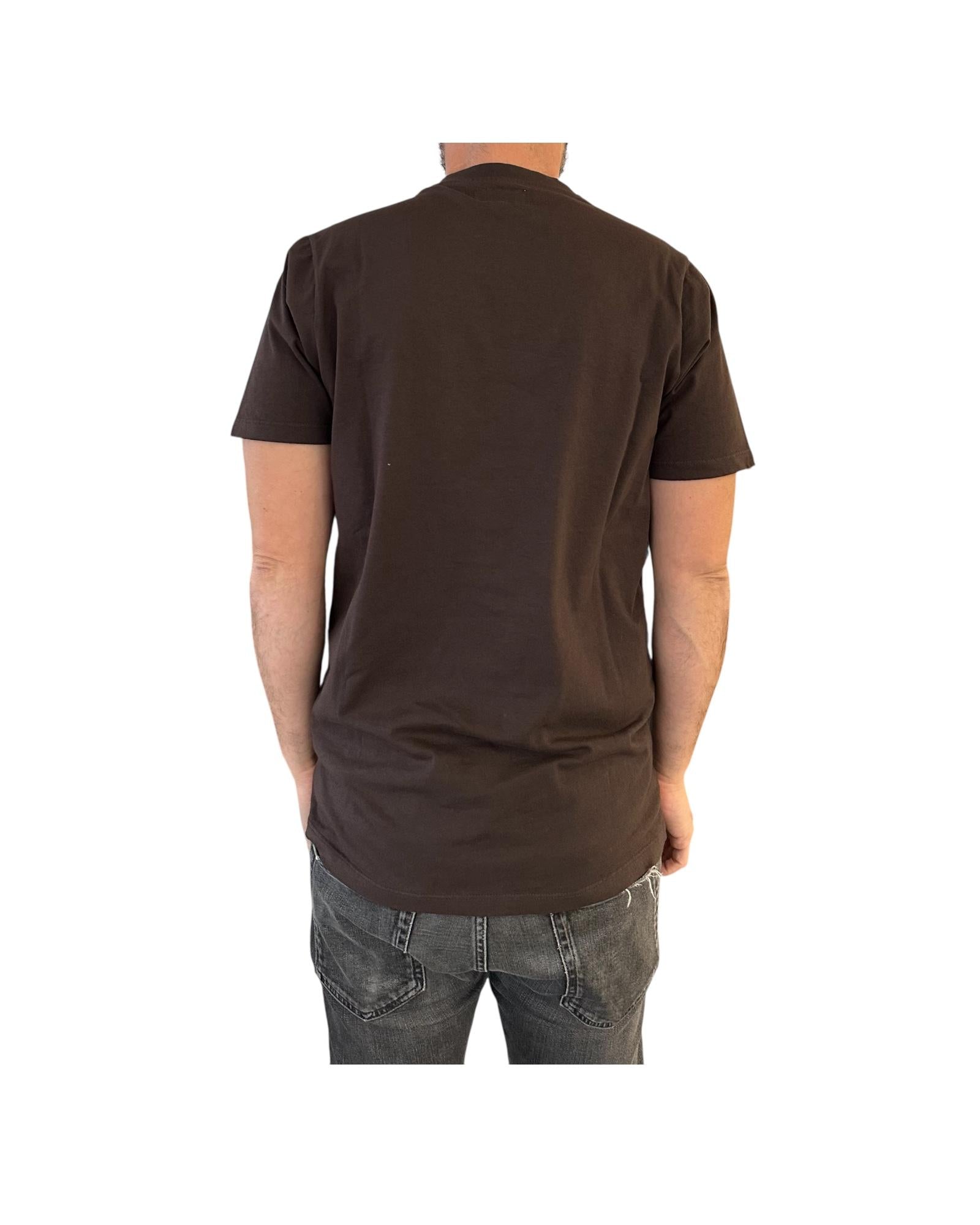 T-shirt pocket in cotone Moka RRU90048CA160111 C0491 ROY ROGER'S 