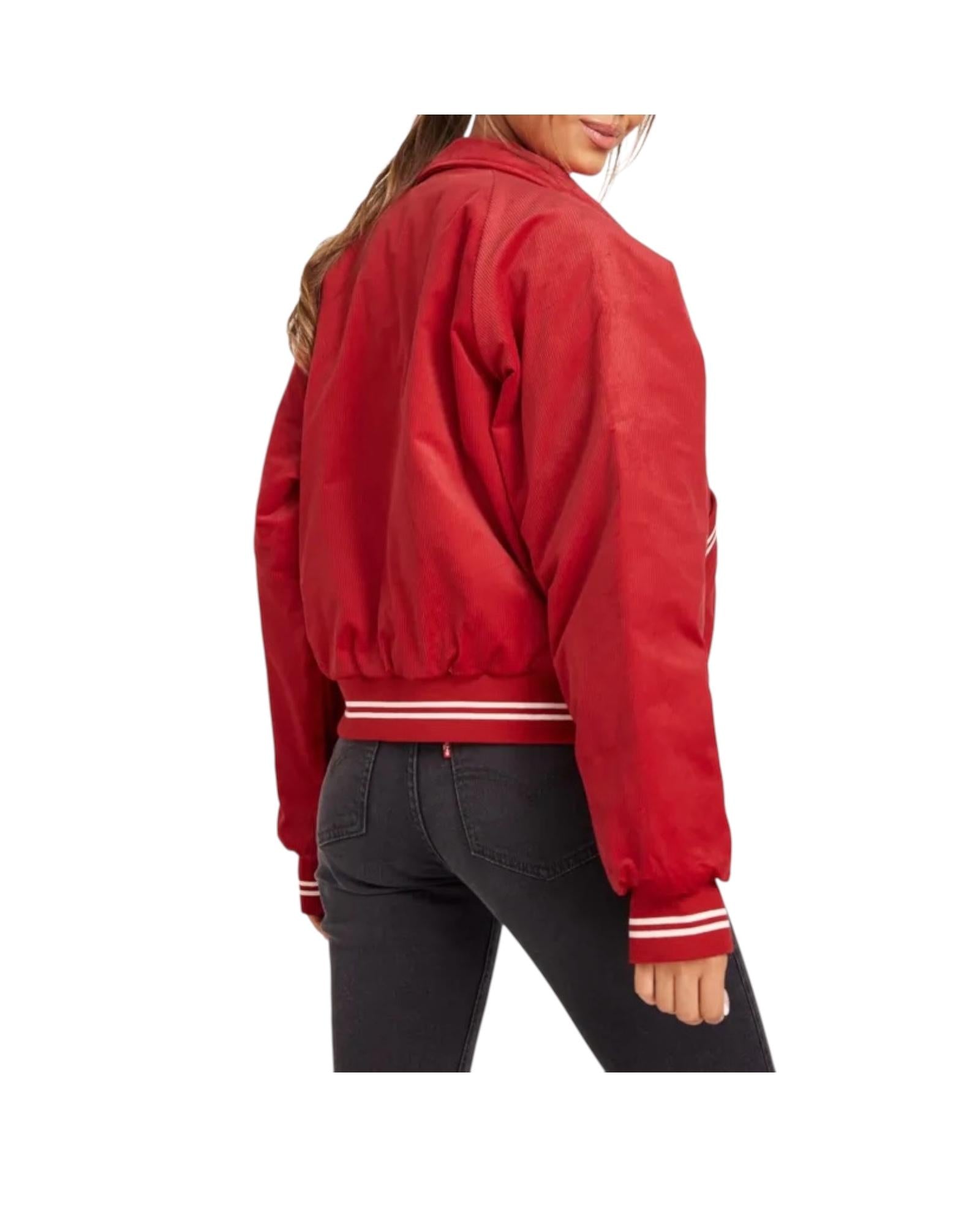 Bomber in velluto a coste Rosso W4R5VCXWO FORMULA RED WRANGLER