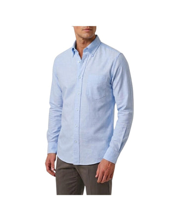 Camicia Uomo in cotone Celeste B4748 2 BASTONCINO 
