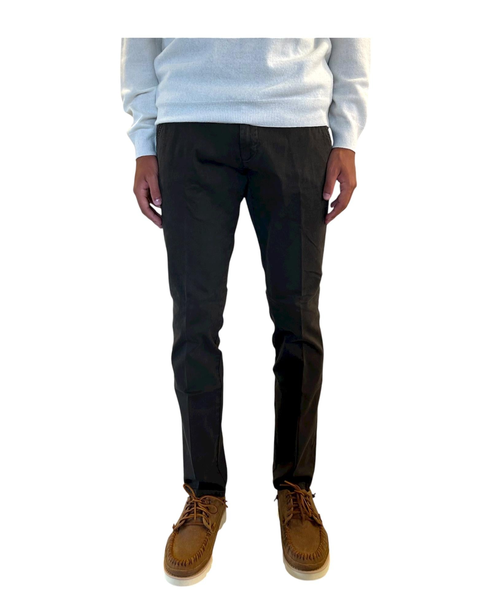 Pantalone New Rolf in gabardina Read brown RRU013C8700112 C0241 ROY ROGER'S 
