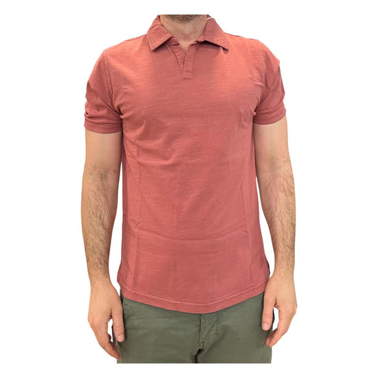 Polo uomo Long Island Fiammata senza bottoni, Faded red. 2006 FADED RED BL'KER 