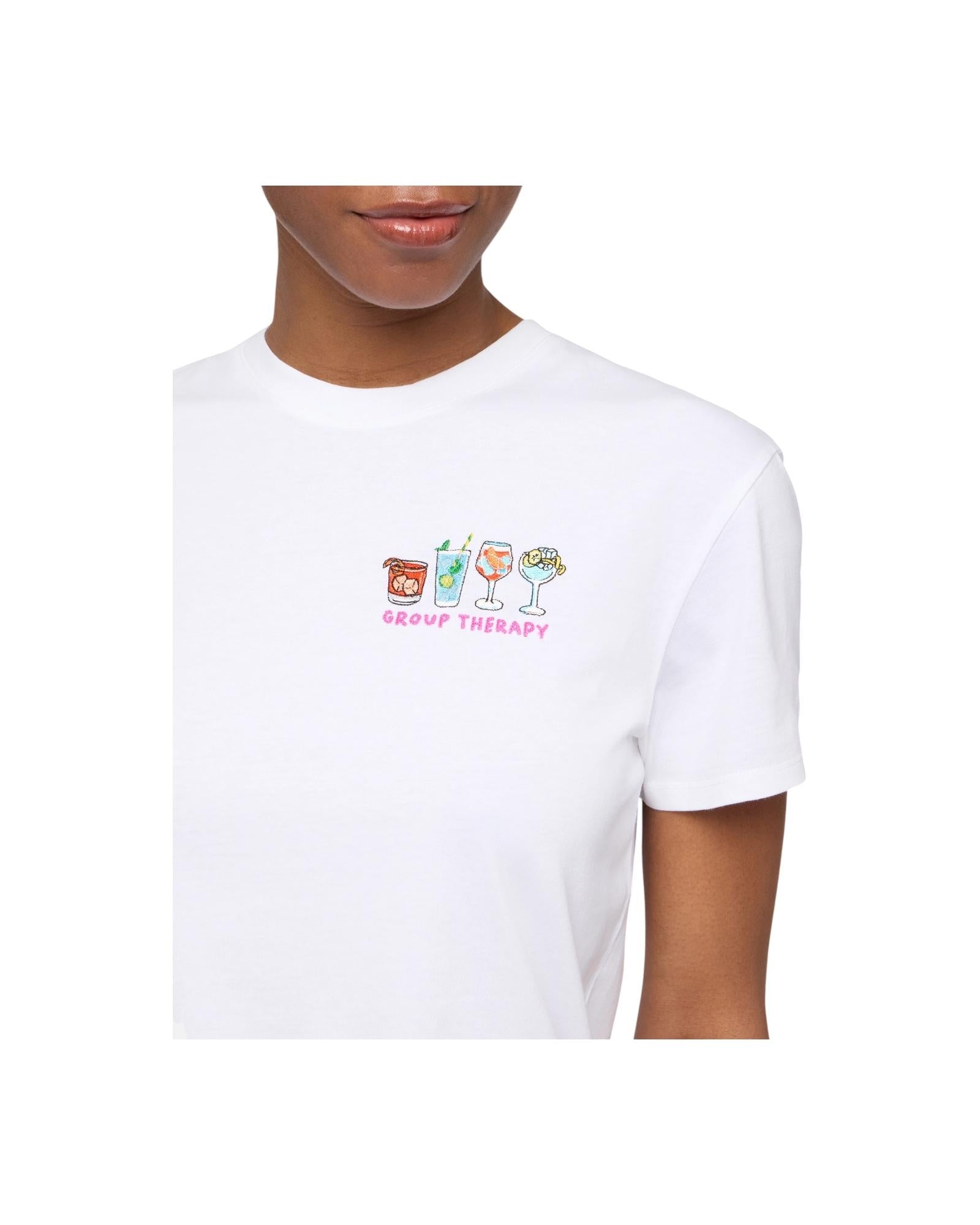 T-Shirt Emilie in cotone con ricamo Group Therapy EMI0001 06017H MC2 SAINT BARTH 