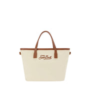 Borsa City Mini in nylon Panna