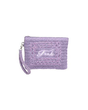 Pochette in rafia Lilac SW0007 LILAC F**K 