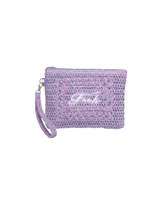 Pochette in rafia Lilac SW0007 LILAC F**K 