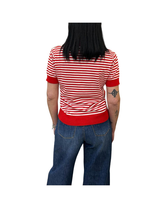 Maglia a righe con colletto M32 917 234 FLOOR 