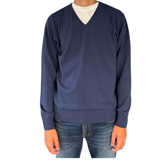 Maglione con scollo a V Denim 00G50130M 441 MONTECHIARO 